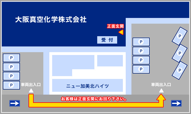 受付及び駐車場について